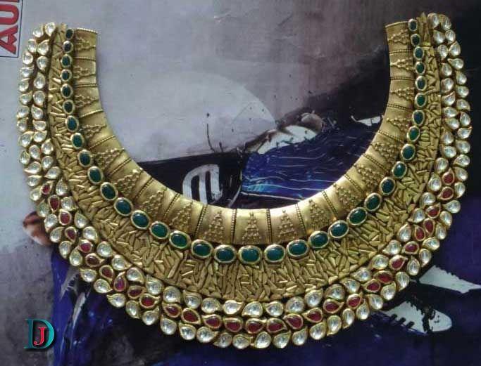 New and Latest Design of Rajasthani Desi gold kundan Necklace 