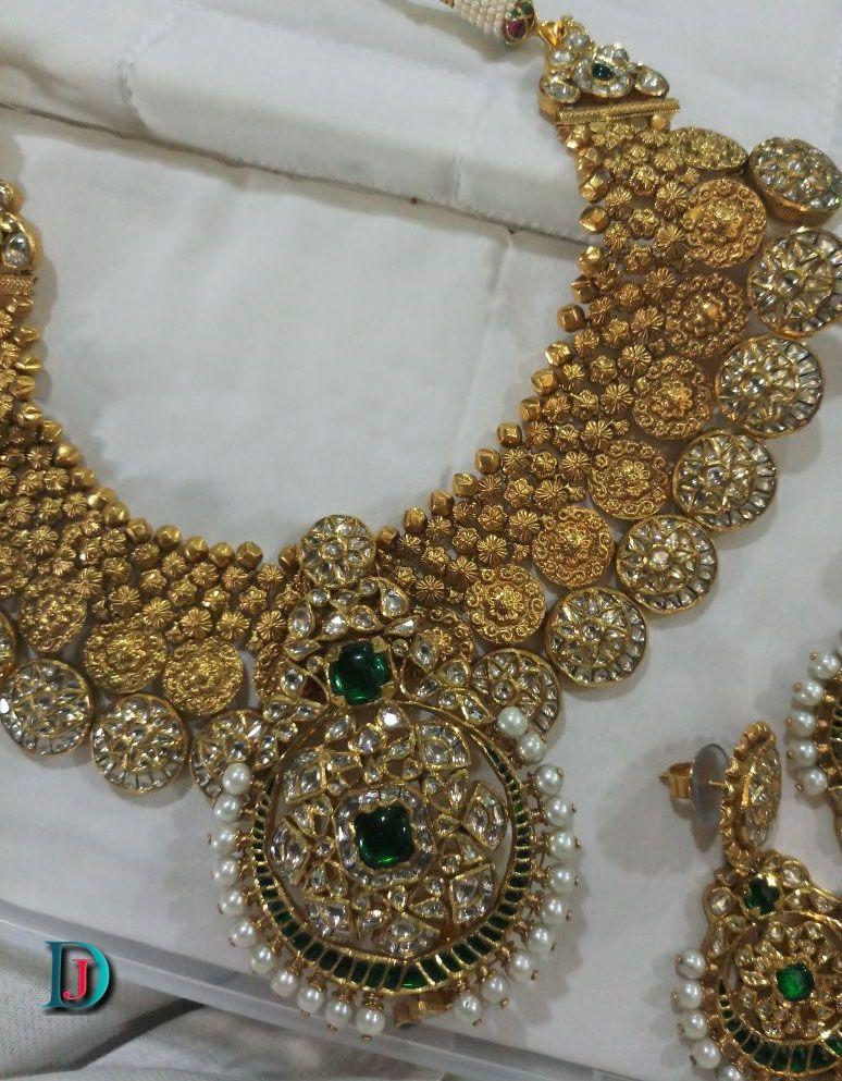 New and Latest Design of Rajasthani Desi gold kundan Necklace 