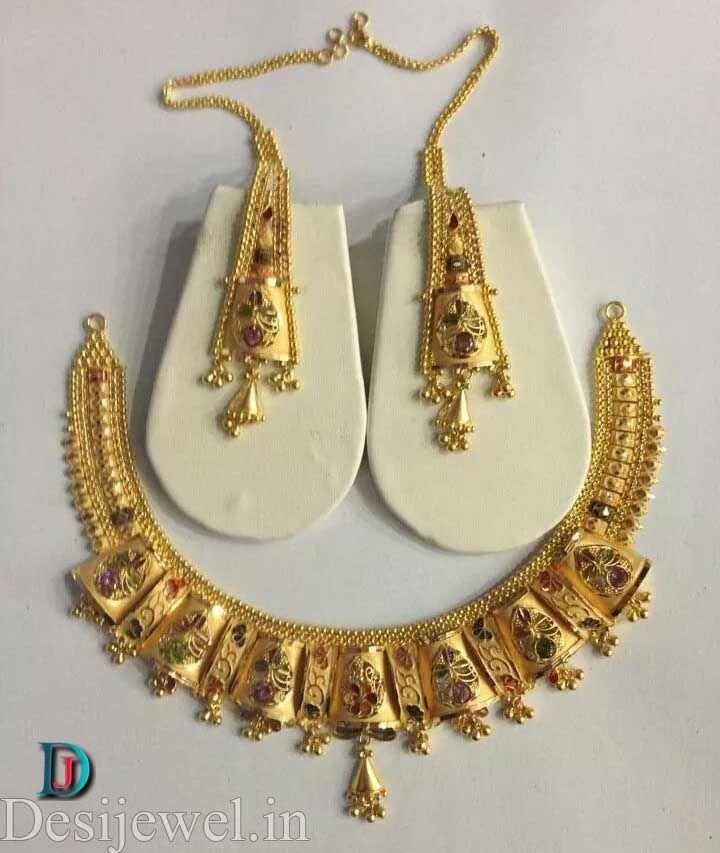 New and Latest Design of Rajasthani Desi gold kundan Necklace 