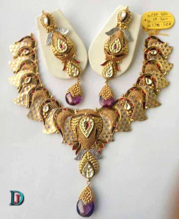 New and Latest Design of Rajasthani Desi gold kundan Necklace 