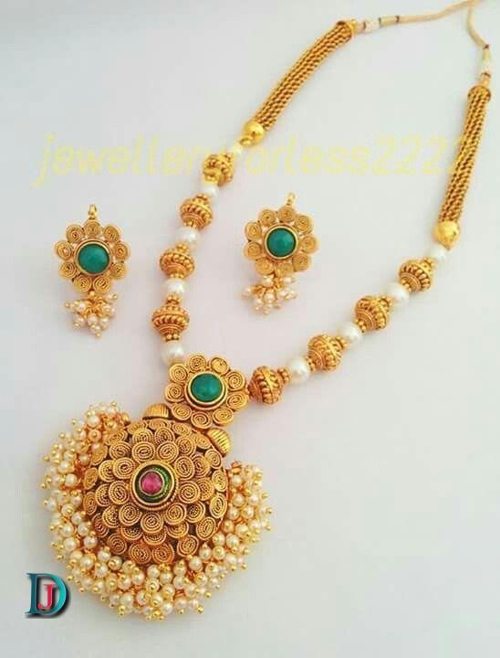 New and Latest Design of Rajasthani Desi gold kundan Gala-Pendal 