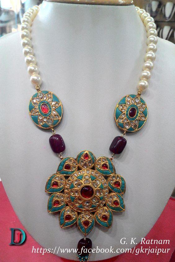 New and Latest Design of Rajasthani Desi gold kundan Gala-Pendal 