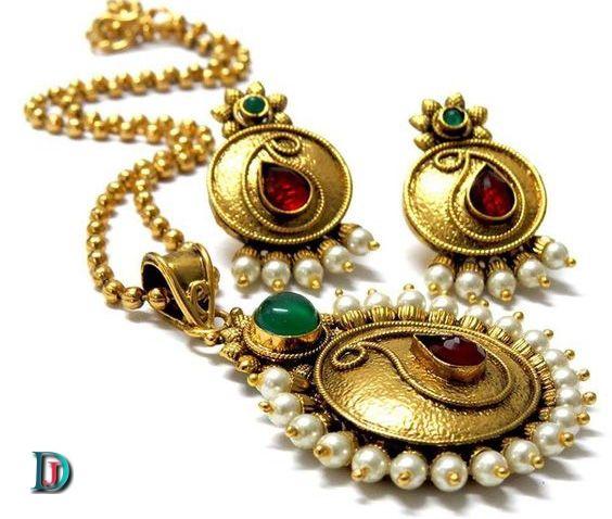 New and Latest Design of Rajasthani Desi gold kundan Gala-Pendal 