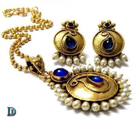 New and Latest Design of Rajasthani Desi gold kundan Gala-Pendal 