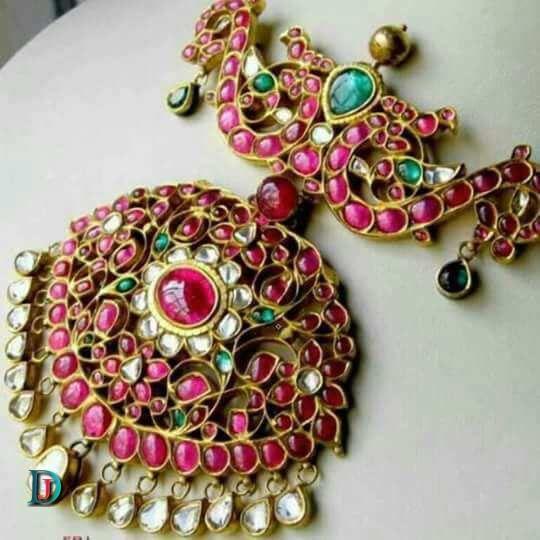 New and Latest Design of Rajasthani Desi gold kundan Gala-Pendal 