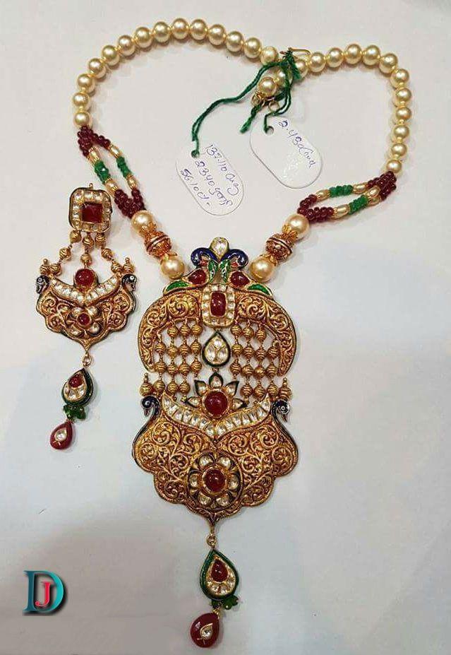 New and Latest Design of Rajasthani Desi gold kundan Gala-Pendal 