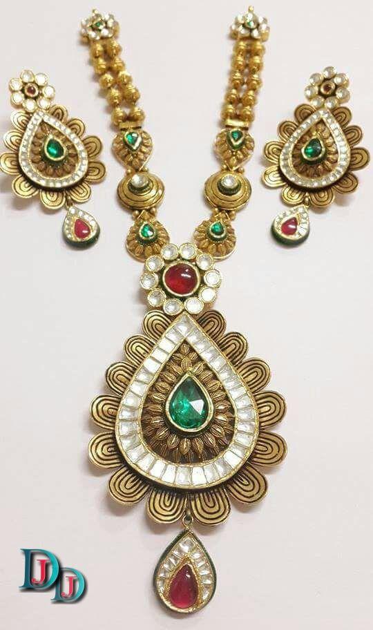 New and Latest Design of Rajasthani Desi gold kundan Gala-Pendal 