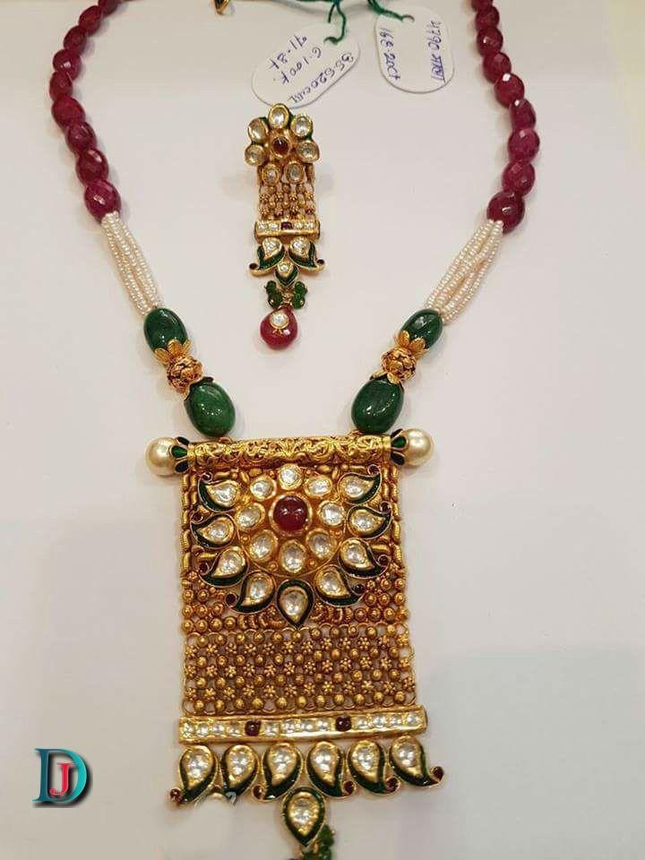 New and Latest Design of Rajasthani Desi gold kundan Gala-Pendal 