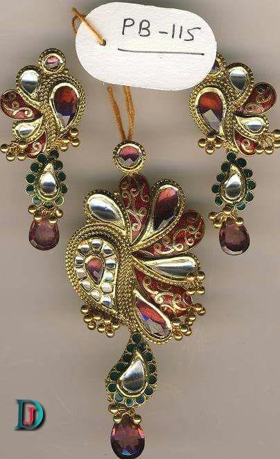 New and Latest Design of Rajasthani Desi gold kundan Gala-Pendal 