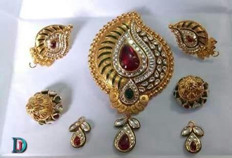 New and Latest Design of Rajasthani Desi gold kundan Gala-Pendal 