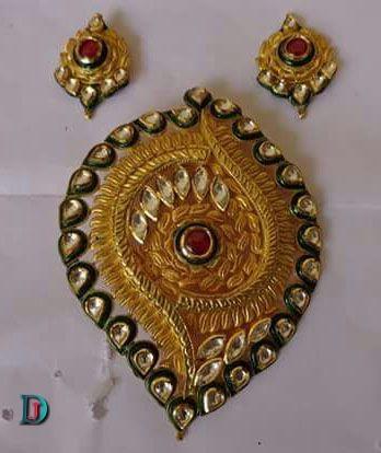 New and Latest Design of Rajasthani Desi gold kundan Gala-Pendal 