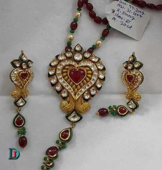 New and Latest Design of Rajasthani Desi gold kundan Gala-Pendal 