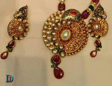 New and Latest Design of Rajasthani Desi gold kundan Gala-Pendal 