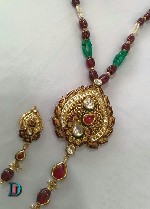 New and Latest Design of Rajasthani Desi gold kundan Gala-Pendal 