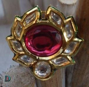 New and Latest Design of Rajasthani Desi gold kundan Ladies-Ring 