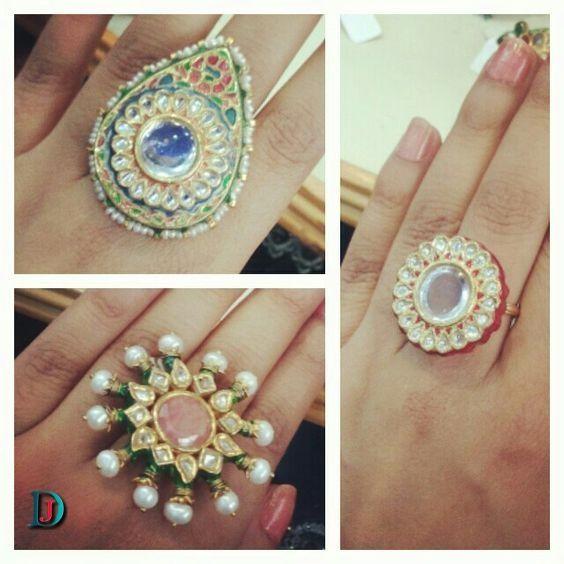 New and Latest Design of Rajasthani Desi gold kundan Ladies-Ring 