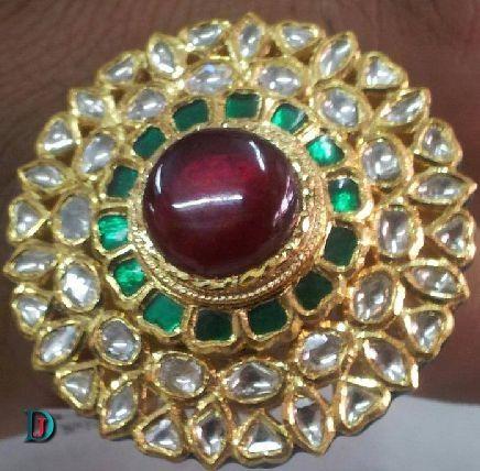 New and Latest Design of Rajasthani Desi gold kundan Ladies-Ring 