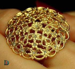 New and Latest Design of Rajasthani Desi gold kundan Ladies-Ring 