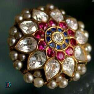 New and Latest Design of Rajasthani Desi gold kundan Ladies-Ring 