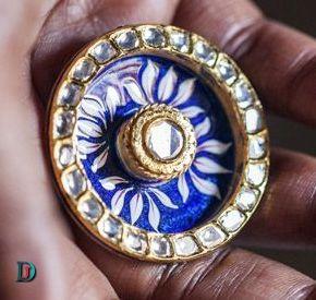 New and Latest Design of Rajasthani Desi gold kundan Ladies-Ring 