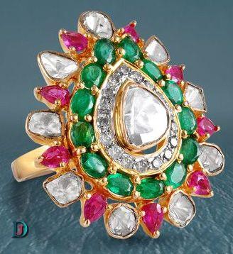 New and Latest Design of Rajasthani Desi gold kundan Ladies-Ring 