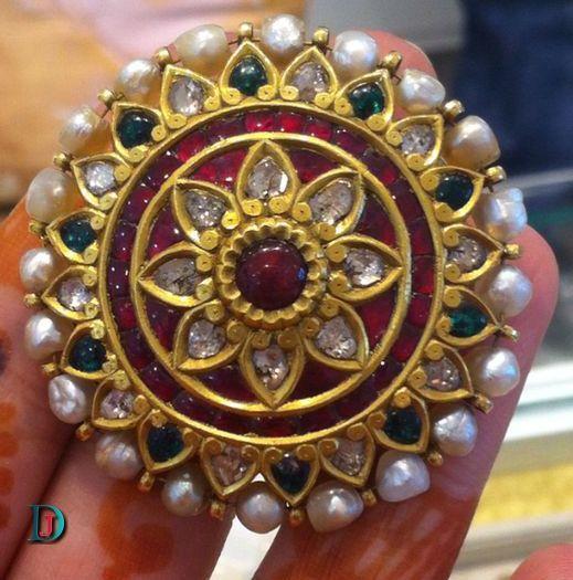 New and Latest Design of Rajasthani Desi gold kundan Ladies-Ring 