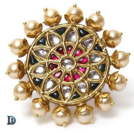 New and Latest Design of Rajasthani Desi gold kundan Ladies-Ring 