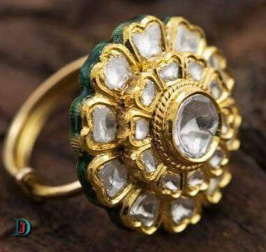 New and Latest Design of Rajasthani Desi gold kundan Ladies-Ring 