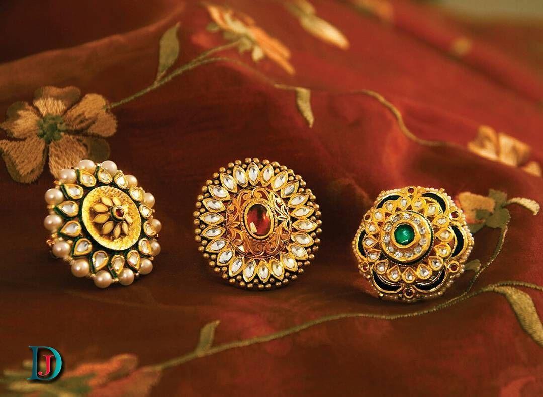 New and Latest Design of Rajasthani Desi gold kundan Ladies-Ring 
