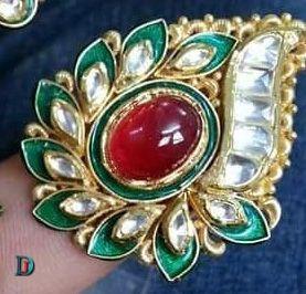 New and Latest Design of Rajasthani Desi gold kundan Ladies-Ring 