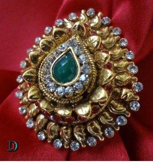 New and Latest Design of Rajasthani Desi gold kundan Ladies-Ring 