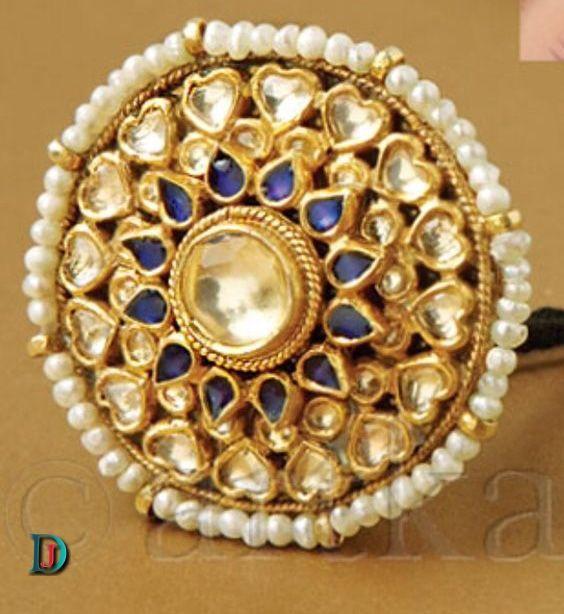 New and Latest Design of Rajasthani Desi gold kundan Ladies-Ring 