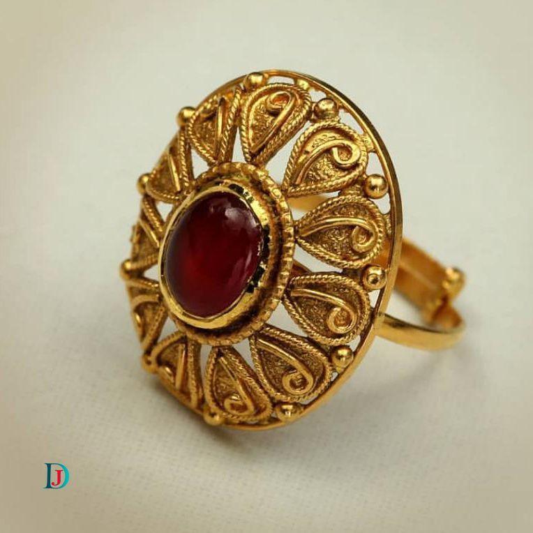 New and Latest Design of Desi Indian Rajasthani Gold Ladies-Ring 