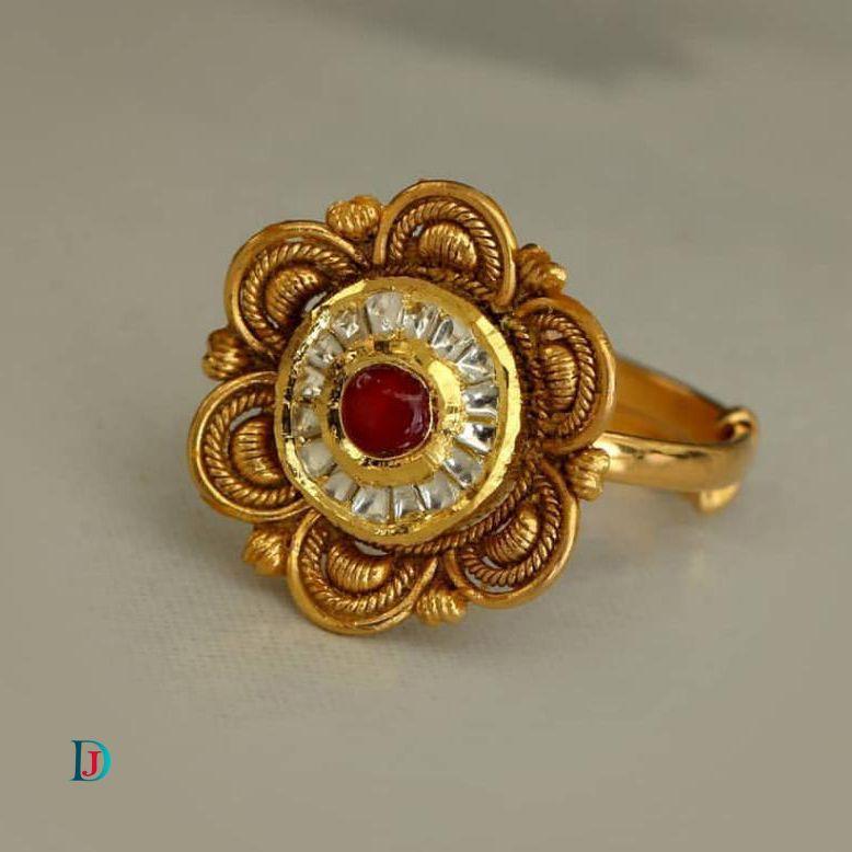 New and Latest Design of Desi Indian Rajasthani Gold Ladies-Ring 