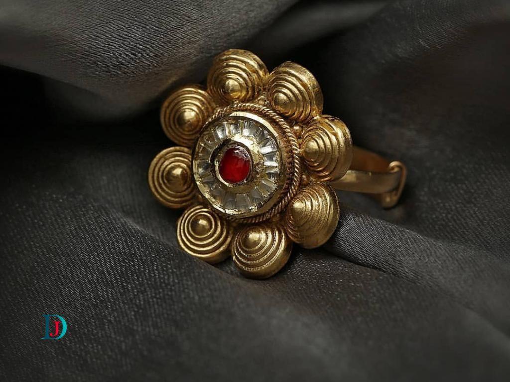 New and Latest Design of Desi Indian Rajasthani Gold Ladies-Ring 