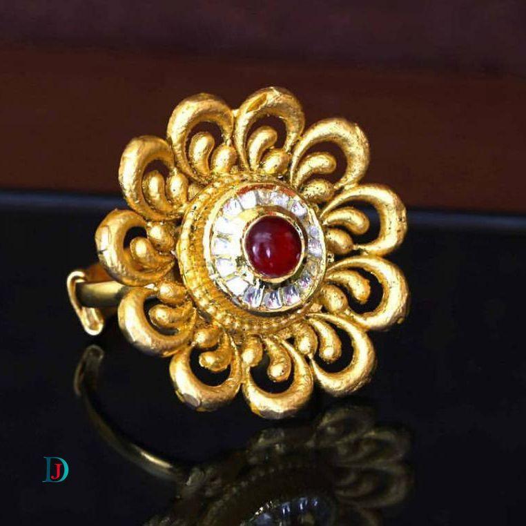 New and Latest Design of Desi Indian Rajasthani Gold Ladies-Ring 