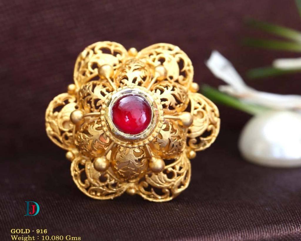 New and Latest Design of Desi Indian Rajasthani Gold Ladies-Ring 