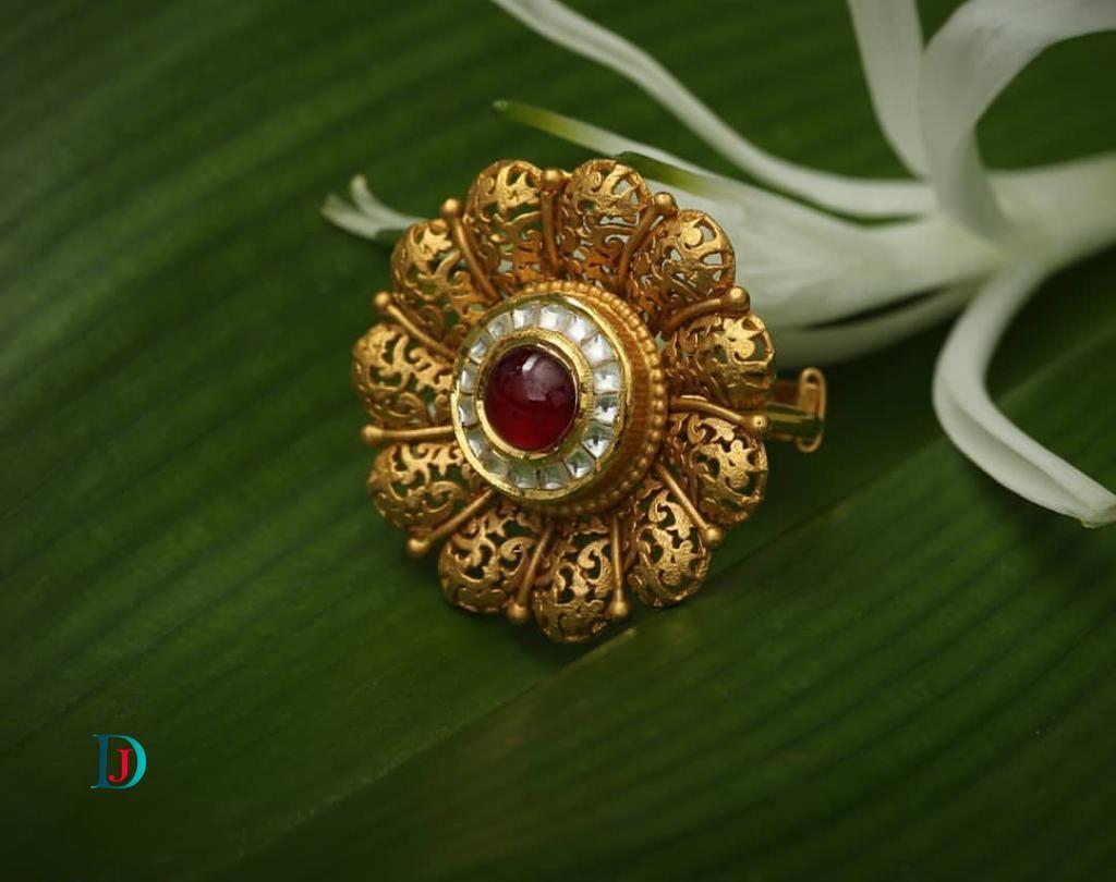 New and Latest Design of Desi Indian Rajasthani Gold Ladies-Ring 