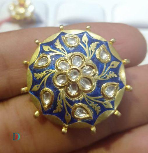 New and Latest Design of Desi Indian Rajasthani Gold Ladies-Ring 