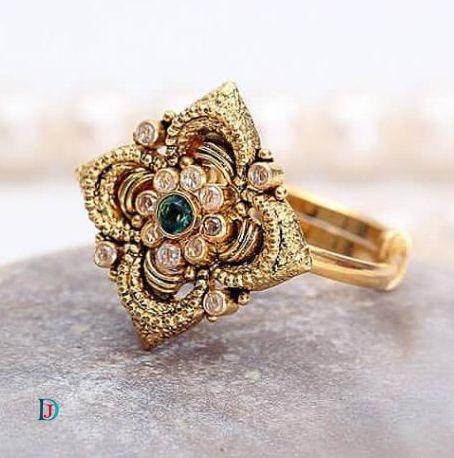 New and Latest Design of Desi Indian Rajasthani Gold Ladies-Ring 