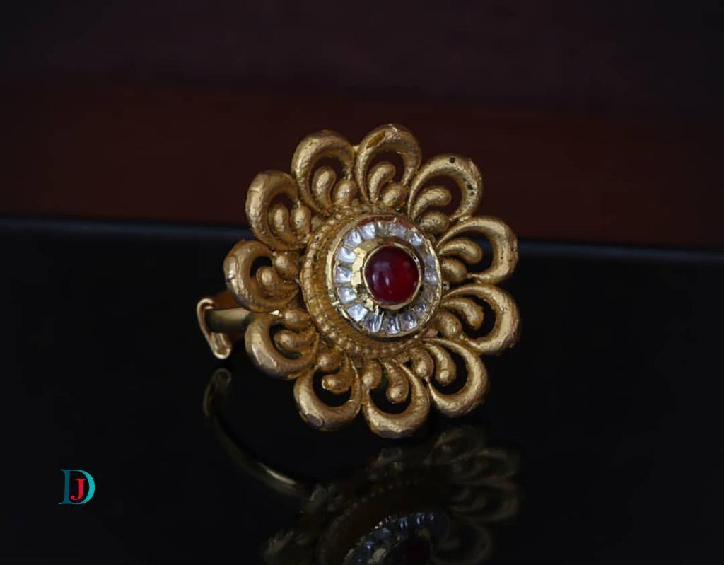 New and Latest Design of Desi Indian Rajasthani Gold Ladies-Ring 