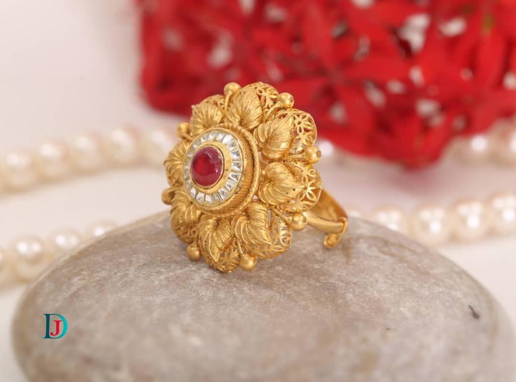 New and Latest Design of Desi Indian Rajasthani Gold Ladies-Ring 