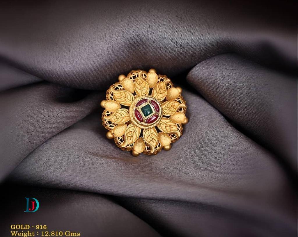 New and Latest Design of Desi Indian Rajasthani Gold Ladies-Ring 