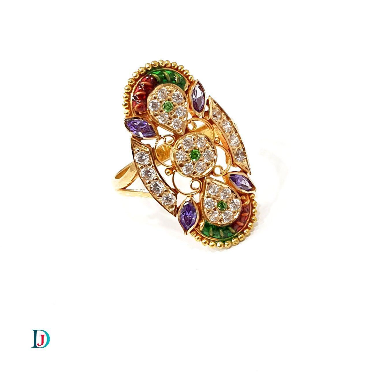 New and Latest Design of Desi Indian Rajasthani Gold Ladies-Ring 