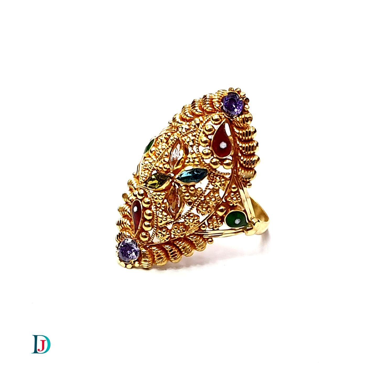 New and Latest Design of Desi Indian Rajasthani Gold Ladies-Ring 