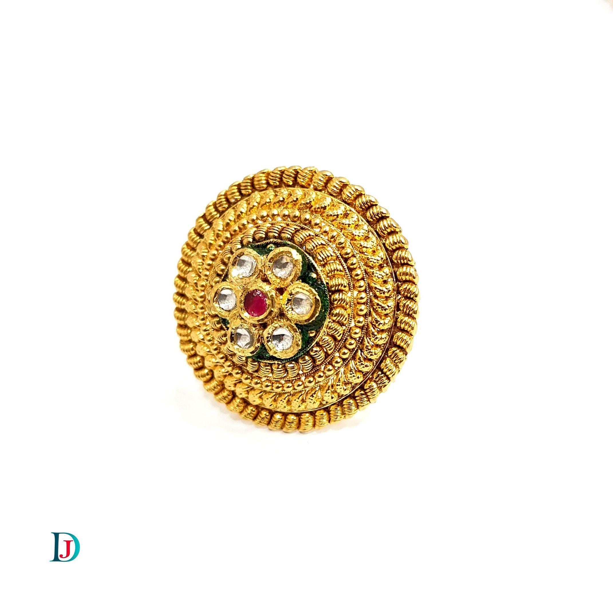 New and Latest Design of Desi Indian Rajasthani Gold Ladies-Ring 