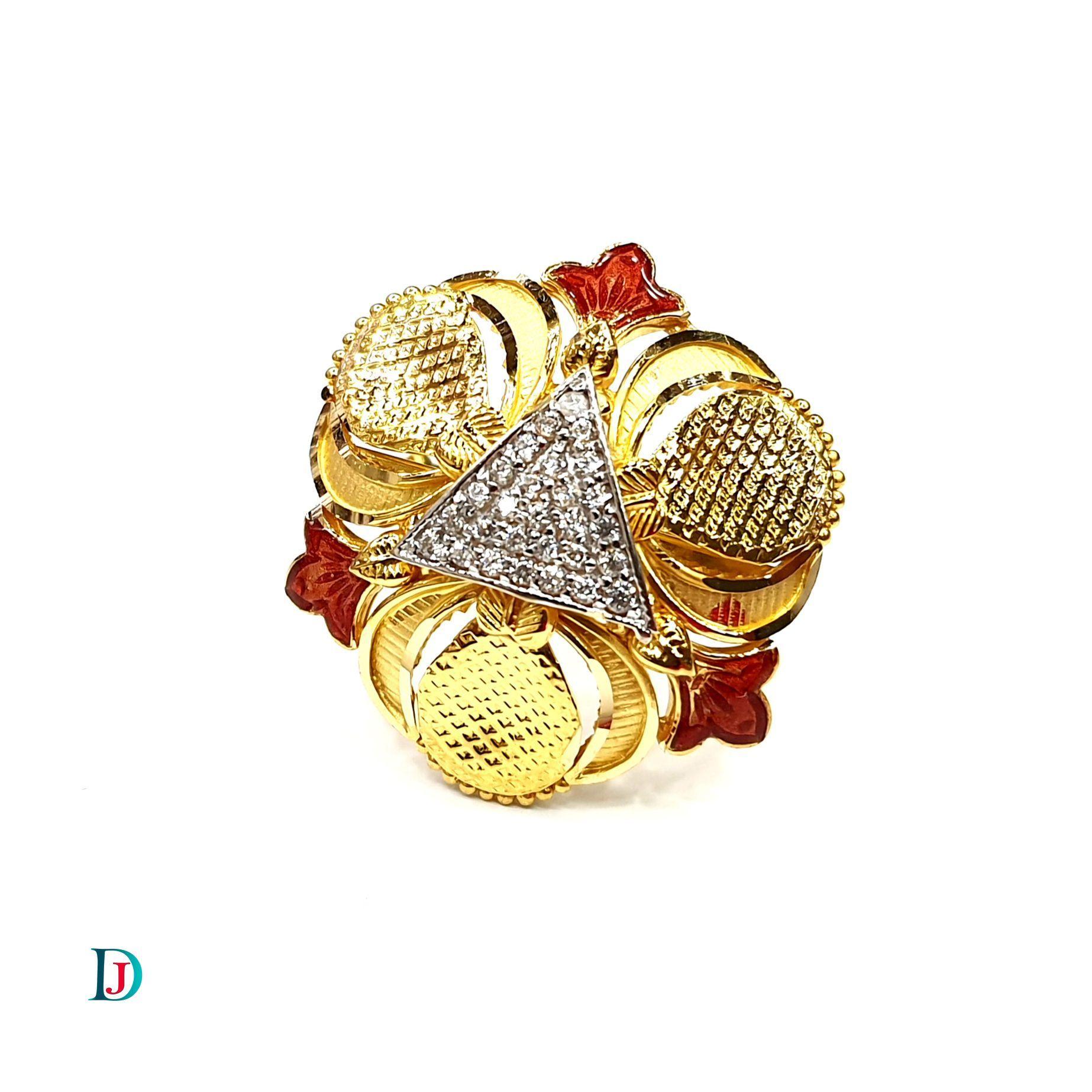 New and Latest Design of Desi Indian Rajasthani Gold Ladies-Ring 