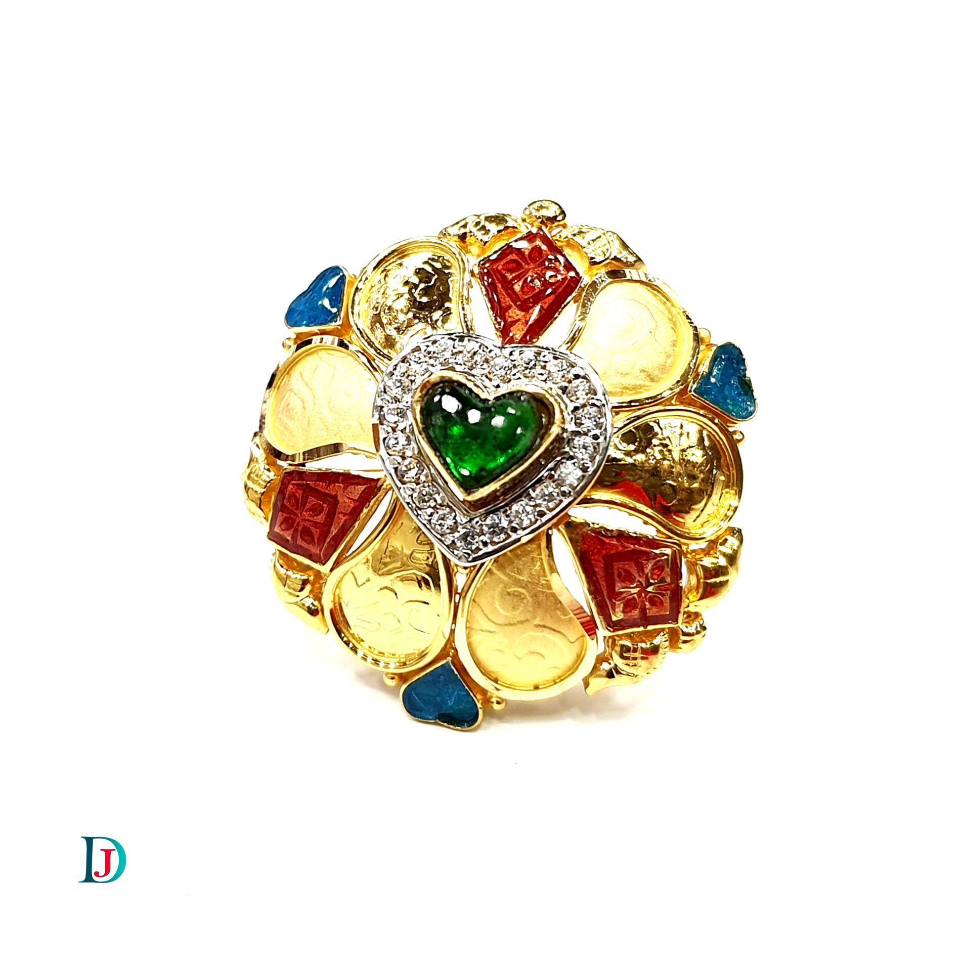 New and Latest Design of Desi Indian Rajasthani Gold Ladies-Ring 