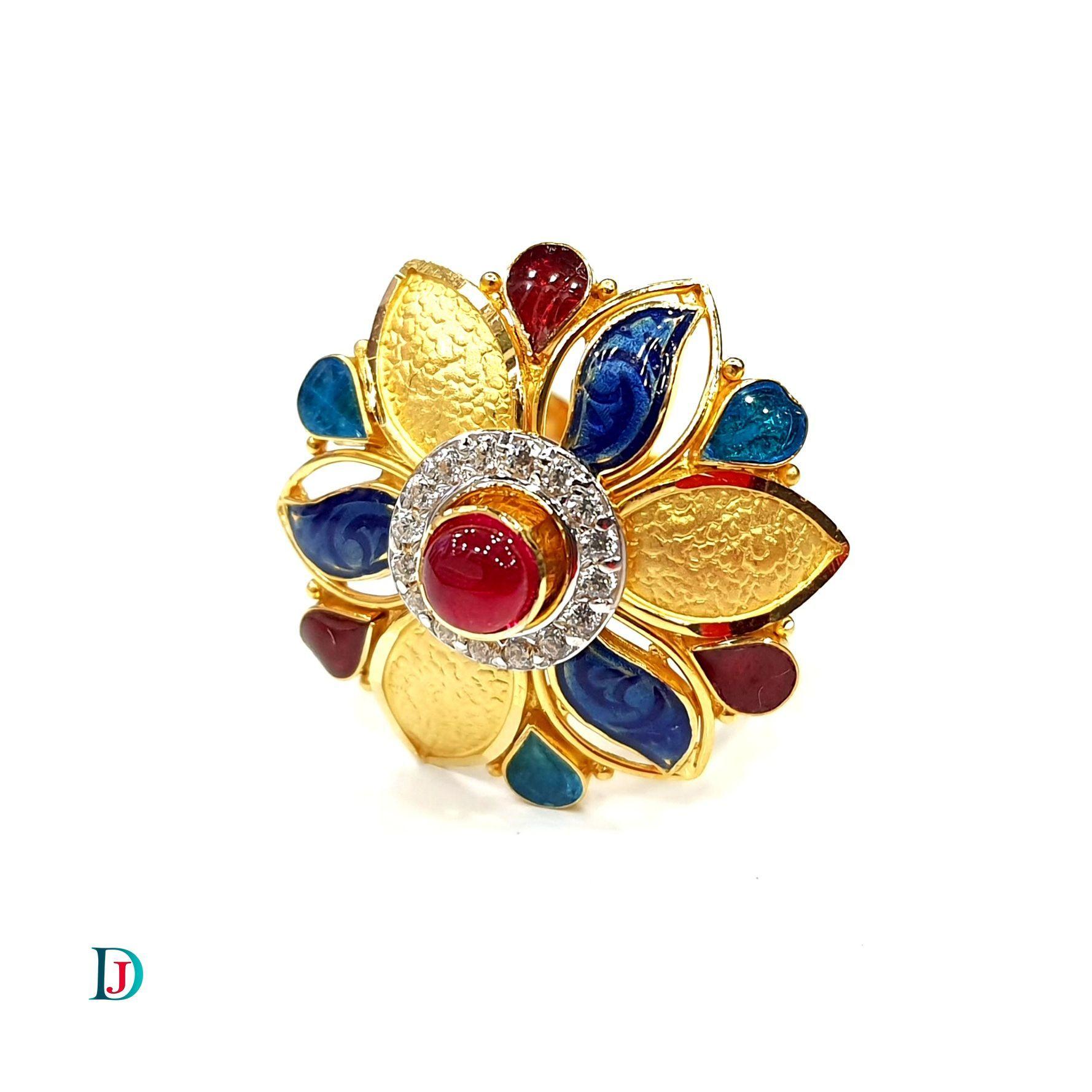 New and Latest Design of Desi Indian Rajasthani Gold Ladies-Ring 