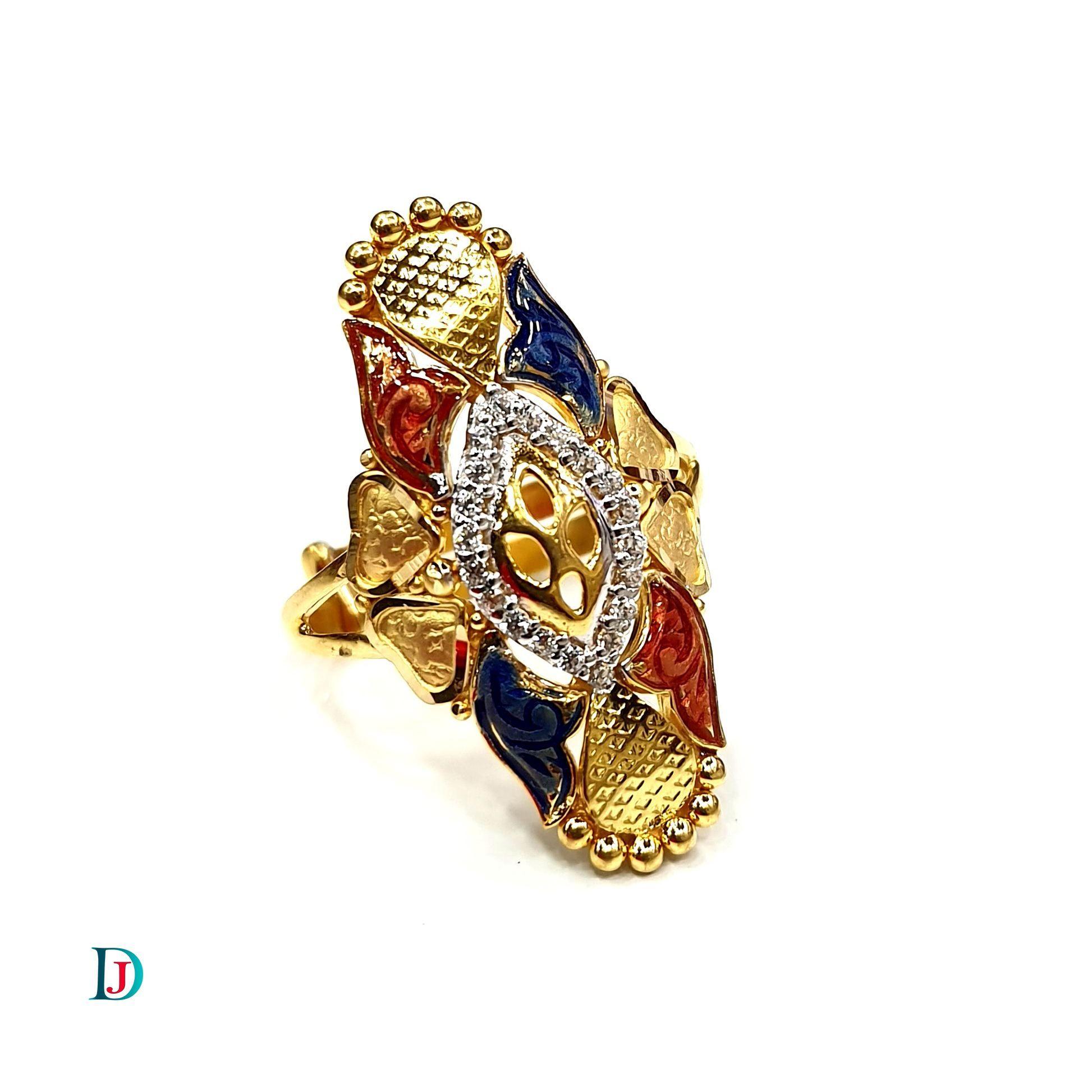New and Latest Design of Desi Indian Rajasthani Gold Ladies-Ring 